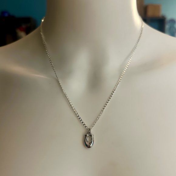 Coach Silver-tone Dainty C Minimalist Pendant .925 Necklace - Picture 2 of 5